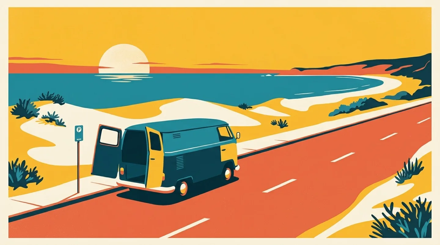 Where can the removal truck actually park on a beachfront move?
